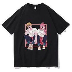 Chainsaw Man Merch - Denji Power Couple Graphic Printed Tee