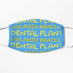 The Simpson Face Masks - The Simpsons - Dental Plan! Lisa Needs Braces. Flat Mask 