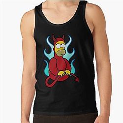 The Simpson Tank Tops - Devil homer Tank Top 