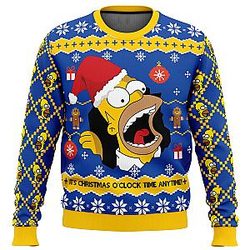 The Simpsons Santa Homer Ugly Christmas Sweater