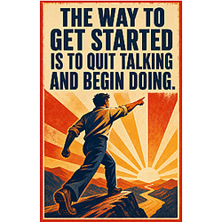 Get Started Motivational Quote Poster