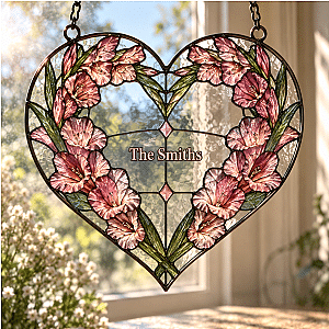 Gladiolus Heart The Smiths Suncatcher