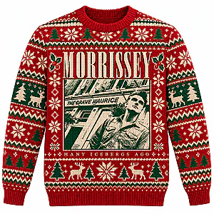 Morrissey Many Icebergs Ago DTNK0610 The Smiths  Ugly Christmas Sweatshirts