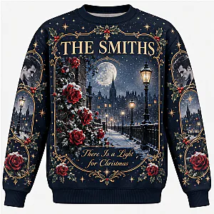 There Is A Light For Christmas DTNK2710 Ugly Christmas The Smiths Sweatshirts