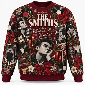 Christmas Never Goes Out DTNK2710 Ugly Christmas The Smiths Sweatshirts