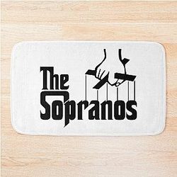 The Sopranos Logo (The Godfather mashup) (Black) Bath Mat