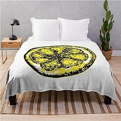 Stone Roses Merch The Stone Roses Lemon Ringer Throw Blanket