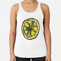 Stone Roses Merch Lemon Ringer Racerback Tank Top