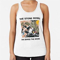 The Stone Roses Racerback Tank Top SHE BANGS THE DRUMS
