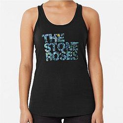 the stone roses racerback tank top