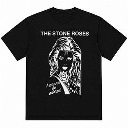 Printed on black Gildan NTMD1008 The Stone Roses T-Shirts
