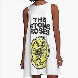 Stone Roses Merch The Stone Roses Lemon A-Line Dress