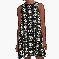 The Stone Roses Reni White A-Line Dress