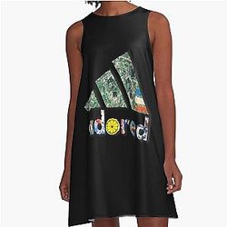 The Stone Roses Adored 80s Sports Lemon Design A-Line Dress