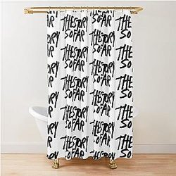 the story so far black Shower Curtain