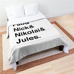 The Strokes Black Text Comforter