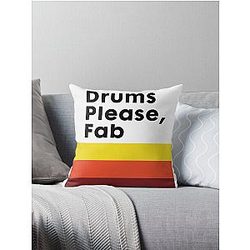 Drums please, Fab - The Strokes band designs, sticker, mug, t-shirt, etc Throw Pillow