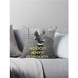 NO WHY PORQUE sticker the Strokes In Transit  Throw Pillow