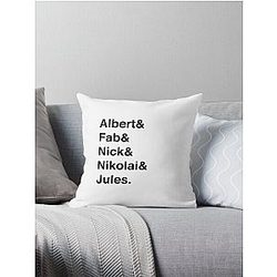 The Strokes Helvetica Black Throw Pillow