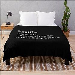 Reptilia by The Strokes Throw Blanket