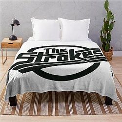 The Strokes Merch The Strokes Logo Throw Blanket