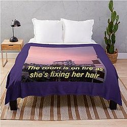 Reptilia - The Strokes band design Throw Blanket