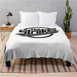 The Strokes Merch The Strokes Logo Throw Blanket