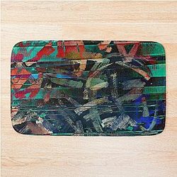 Between the Strokes Bath Mat