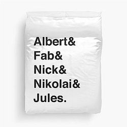 The Strokes Black Text Duvet Cover