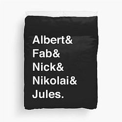 The Strokes Helvetica White Text Duvet Cover