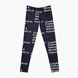 The Strokes Last Names white Leggings