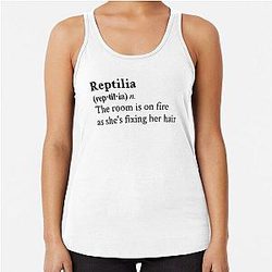 Reptilia 이름 * The Strokes Racerback 탱크 탑