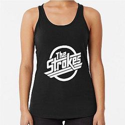 The Strokes 팟캐스트 The Strokes 로고 Racerback 탱크 탑