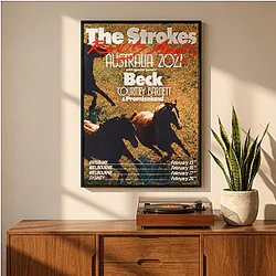 Australia 2027 Tour Poster Framed Wall LA2909 The Strokes Posters