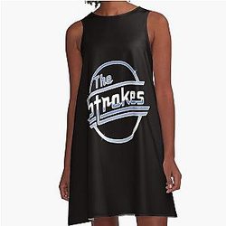 The Strokes Merch The Strokes Logo A-Line Dress