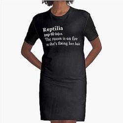 Reptilia by The Strokes Graphic T-Shirt Dress