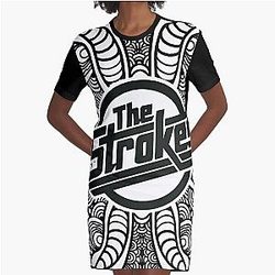 The Strokes in Waves Graphic T-Shirt Dress