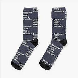 The Strokes Last Names white Socks