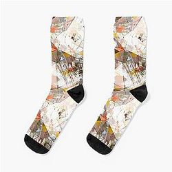 Abstraction. The strokes of paint. Socks