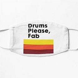 Drums please, Fab - The Strokes band designs, sticker, mug, t-shirt, etc Flat Mask