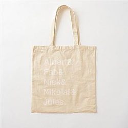 The Strokes Helvetica White Text Cotton Tote Bag