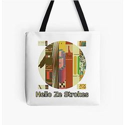 안녕 Ze 치기 - The Strokes 앨범 커버 모든 위에 인쇄 Tote Bag