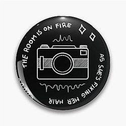 Collage of The Strokes Black and White Pin