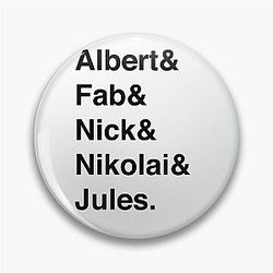 The Strokes Helvetica Black Pin