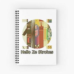 Hello Ze Strokes - The Strokes album cover Spiral Notebook