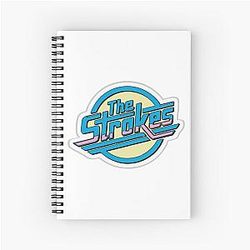 The Strokes Retro blue logo Spiral Notebook