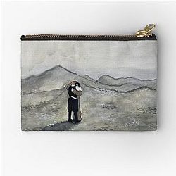 Watercolor Terror Crozier and Hug Zipper Pouch