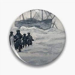 Watercolor Print The Terror Rescue Scene Pin