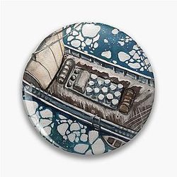 Watercolor Art Print Aerial View Pin