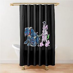 Walking the Terror Dog Shower Curtain